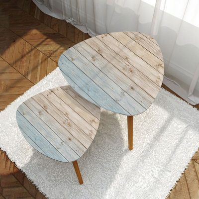 Ensemble de 2 tables basses gigognes Triangle