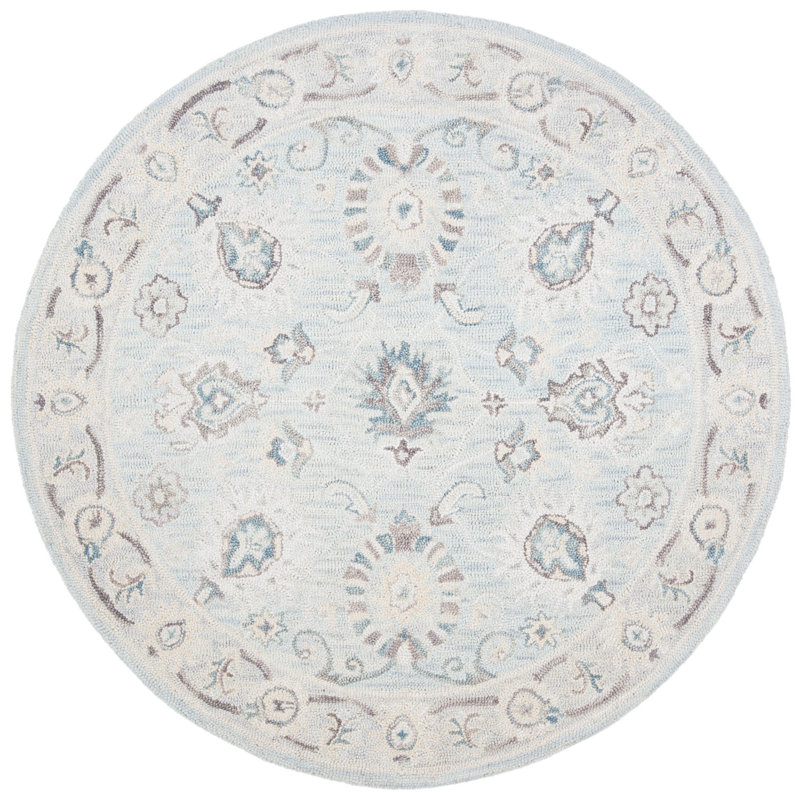 Peele Hand Tufted Wool Oriental Rug, Round 6'