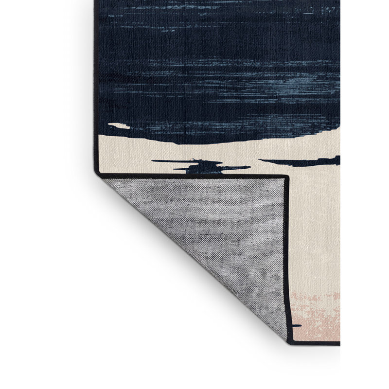 Tapis gris aquarelle lavable à la machine, Carré 7 pi