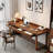 Light Walnut Color Rectangular Solid Wood with 3 drawers desk-1220748488