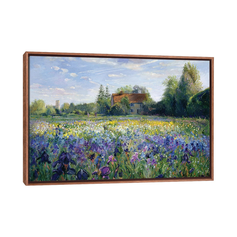 «Evening At The Iris Field», reproduction encadrée sur toile par Timothy Easton, H 26 po x l 40 po x P 1 po