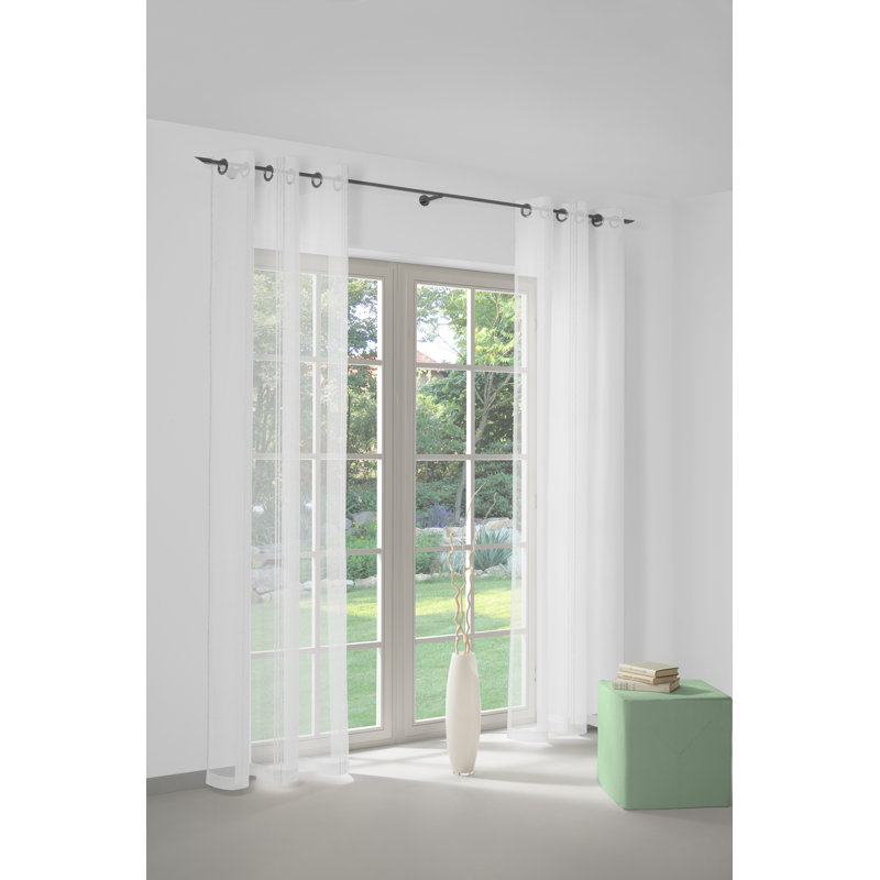 Moskell Semi Sheer Curtain Single Panel, 600 W x 245 D cm