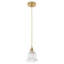 Luminaire suspendu en verre transparent 1 lumière à intensité variable