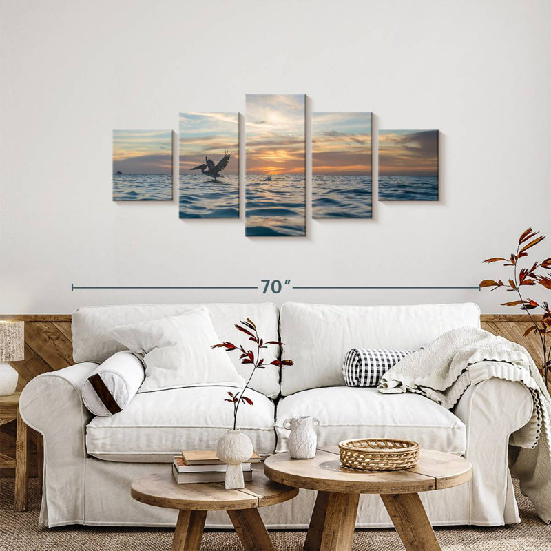 Dusky Caribbean Pelican, 24" H x 55" W