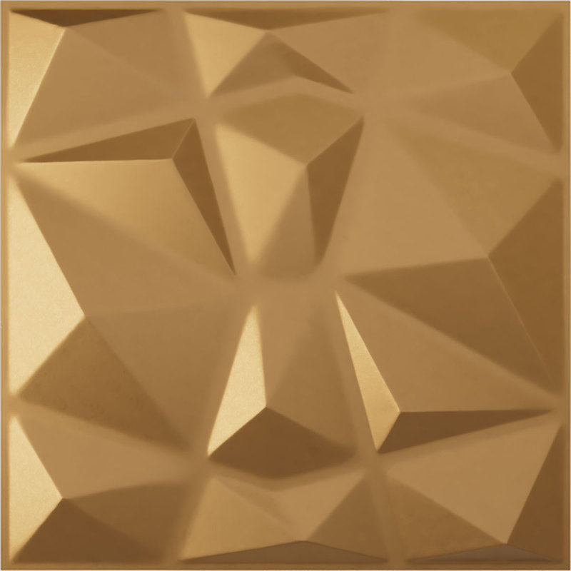 Clover EnduraWall Decorative 3D Wall Panel, Bright Coat Gold