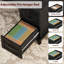 Bureau de direction en bois 60 po avec 5 tiroirs et station de charge - Table d'ordinateur de bureau de ferme avec rangement pour bureau, bureau personnel-1146096041-1146096042