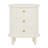 Oval Nightstand with 3 Drawers
