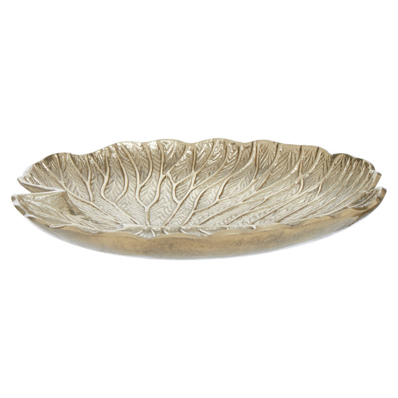 Richy Metal Decorative Plate 1, Gold, 4cm H x 29cm W x 29cm D