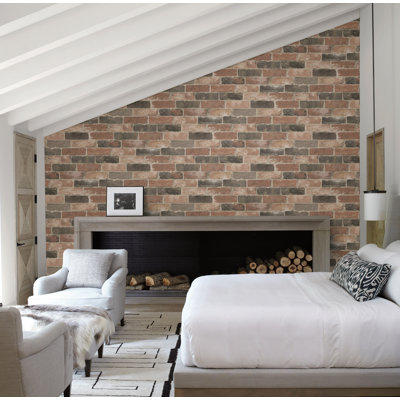 Rouleau de papier peint L 33 pi x l 20,5 po Reclaimed Bricks