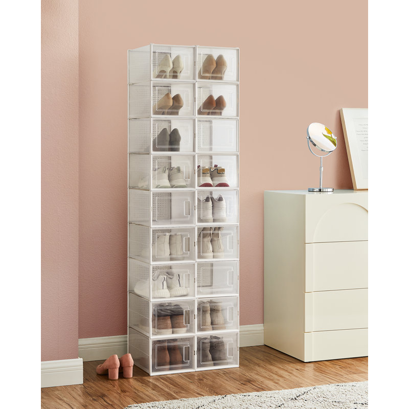 18 Pair Stackable Shoe Storage Box