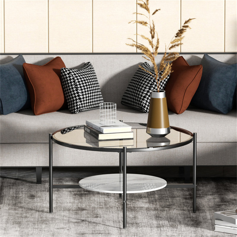 Ylve Coffee Table, Grey, Black