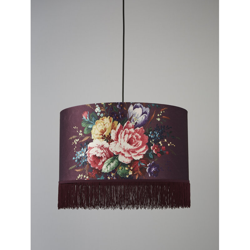 34cm H Polyester Drum Lamp Shade ( Clip On )