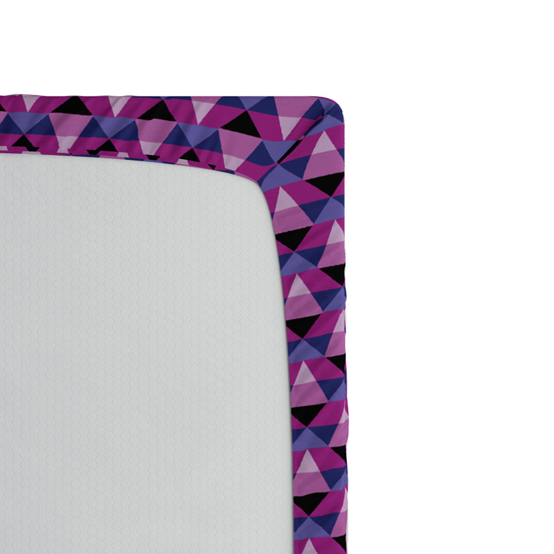 Microfiber Geometric Fitted Sheet, Twin Fitted Sheet