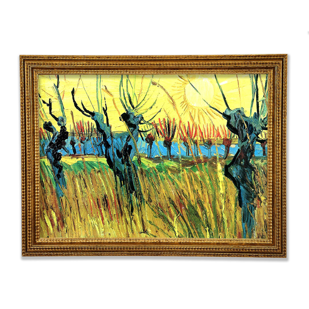 Weiden bei Sonnenuntergang von Van Gogh - Einzelne Bilderrahmen Kunstdrucke