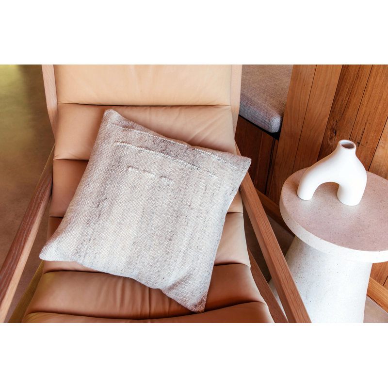  Woven Fibre Square Cushion – 20"x20" Height Indoor Pillow, JUNIPER