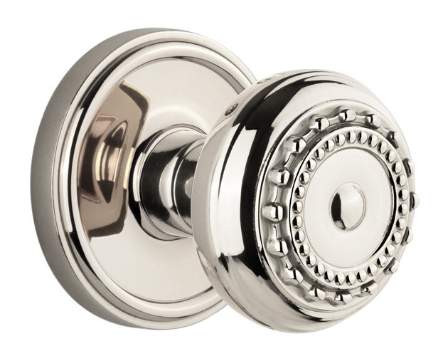Bouton d'intimité avec rosette Grandeur Georgetown, 2 3/4 po, Nickel poli