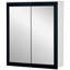 Armoire à pharmacie avec miroir Kleankin, armoire de salle de bain murale avec miroir 27 po x 30 po, armoire de salle de bain murale avec rangement, portes doubles et 2 tablettes réglables, blanc