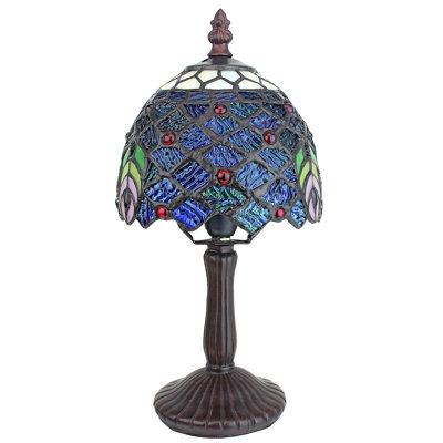 Ravishing Peacock Tiffany-Style Table Lamp