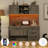 Farmhouse 67" H Executive Desk With Hutch And LED Light