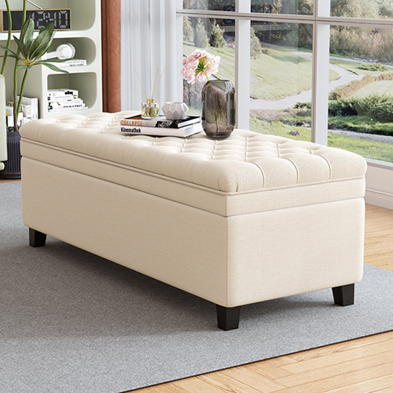 Upholstered Storage Ottoman, Belge