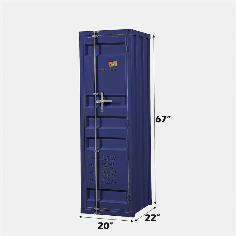 Cargo Blue Finish Wardrobe, Blue