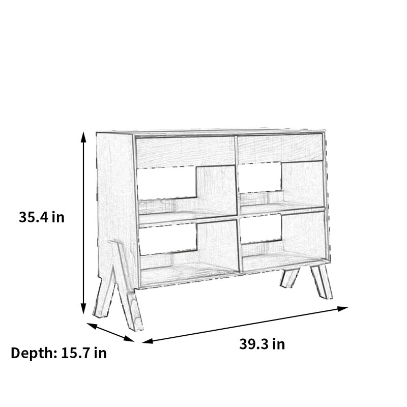 Bibliothèque pratique et fonctionnelle, Noir, (2 tablettes) H 35,4 po x l 39,3 po x P 15,7 po