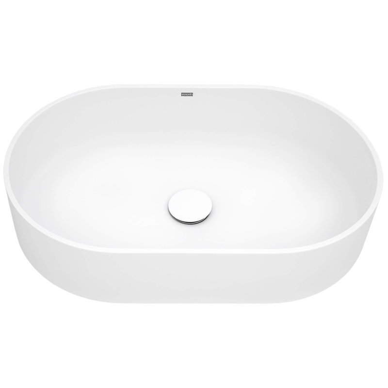 Oval Vessel Bathroom Sink, White