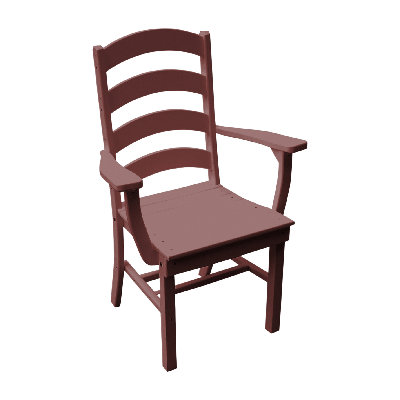  Chaise en polyuréthane avec accoudoirs Ladderback