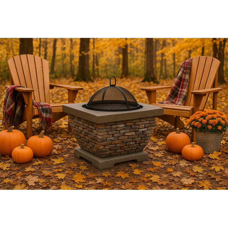 Willam Square Stone Fire Pit