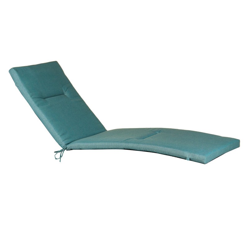 Sunbrella® Premium Outdoor Chaise Lounge Cushion, Cast Lagoon Sunbrella® Plainweave