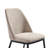 Burford Modern Curved Back Almond Upholstered Dining Chair - Set Of 2