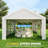 13 ft x 26 ft Outdoor Galvanized Steel Party Tent - Heavy Duty Removable Sidewall Wedding Tent-108287689