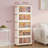 5 Tier Plastic Storage Bins With Lid Doors And Wheels For Living Room Bedroom Study And Kitchen-1685125399