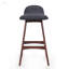 Ensemble de 2 tabourets de bar Mid-Century rembourrés et à dossier bas, parfaits pour le confort et le style