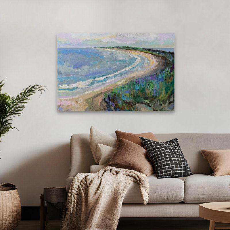 Art plage et plage bleue, H 32 po x l 48 po