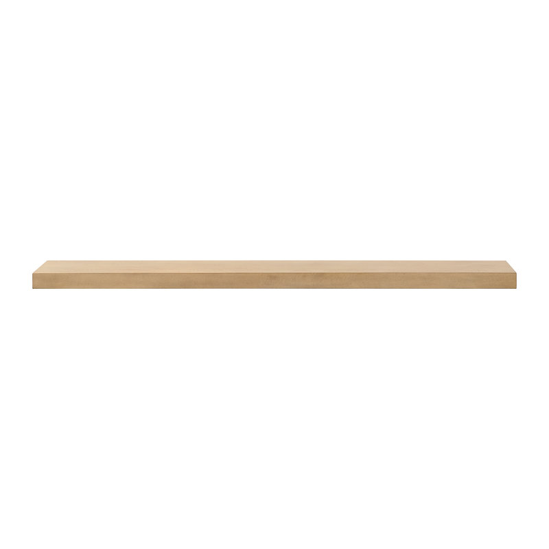 Alma 72" Maple Wood Floating Shelf - 2" Height - Blonde Stain Finish, 72", Blonde Stain