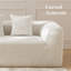Canapé surdimensionné sans os de 120 pouces de large en chenille confortable avec assise profonde et dossier bas-1478824063