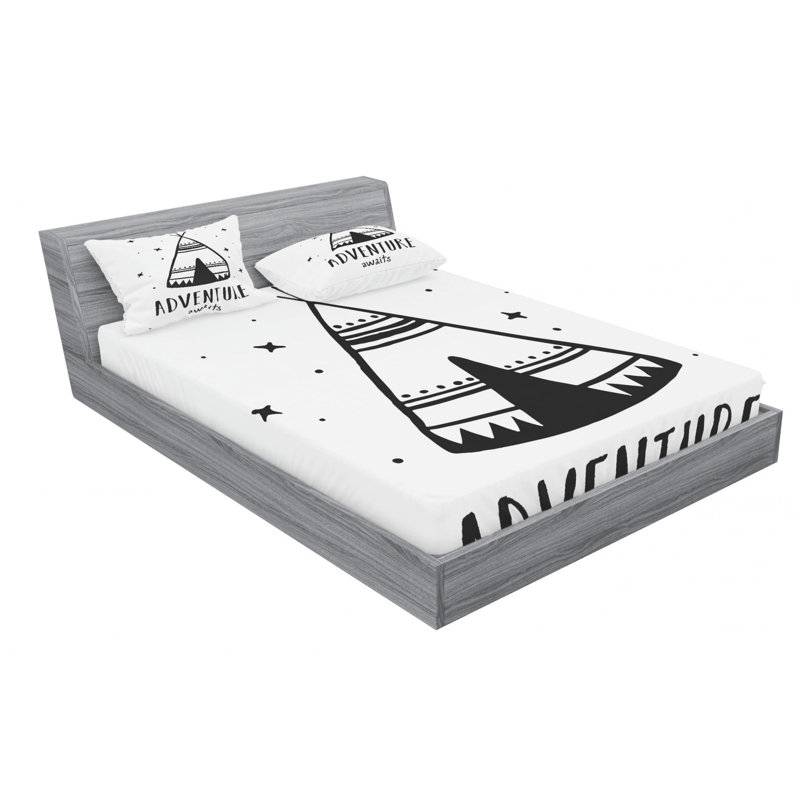 Microfiber Sheet Set, Queen Sheet Set with Fitted Sheet