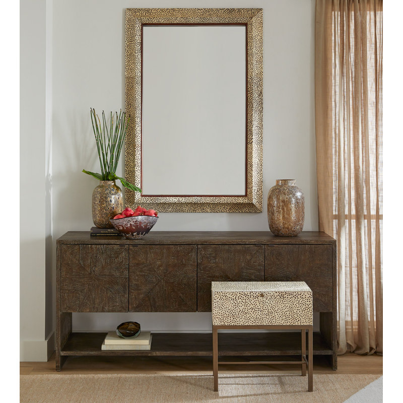Gaborone Rectangle Leather Mirror