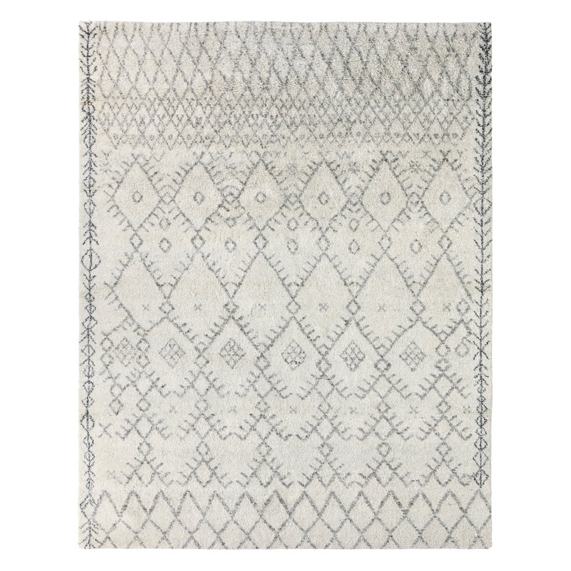 Tapis ivoire / brun noué à la main Jaipur Living Zuri (12 pi x 15 pi), Rectangle 12 pi x 15 pi