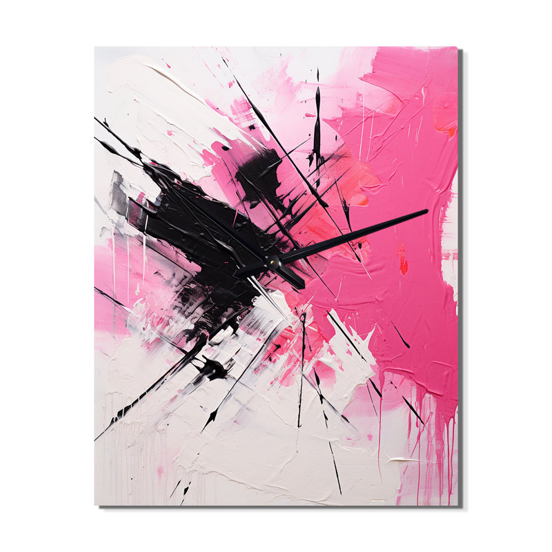 Horloge murale Drost - Fuschia, Grand