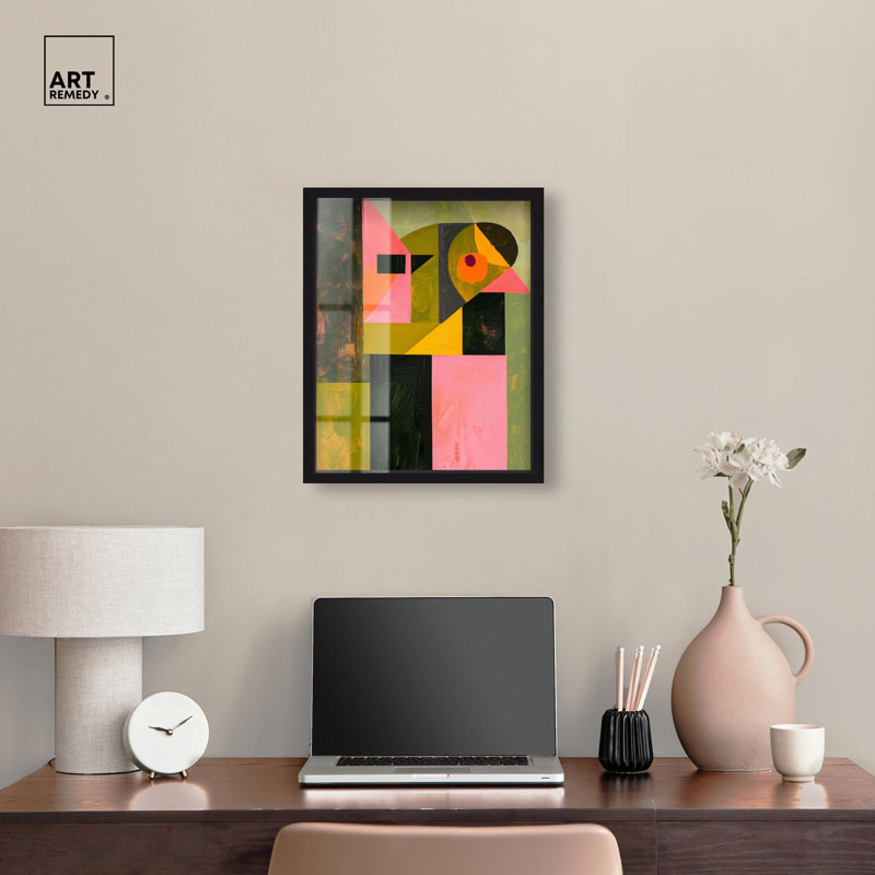 Décoration murale moderne Modern Totem I Shadowbox Print par Art Remedy, cadre noir, 16 x 20, H 21 po x l 17 po