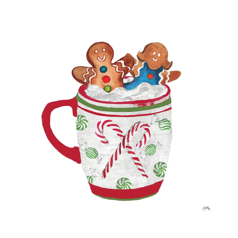 Gingerbread and a Mug Full of Cocoa I 1 Piece Painting on Canvas, 93.98 cm H x 93.98 cm W x 1.91 cm D, Wrapped Canvas