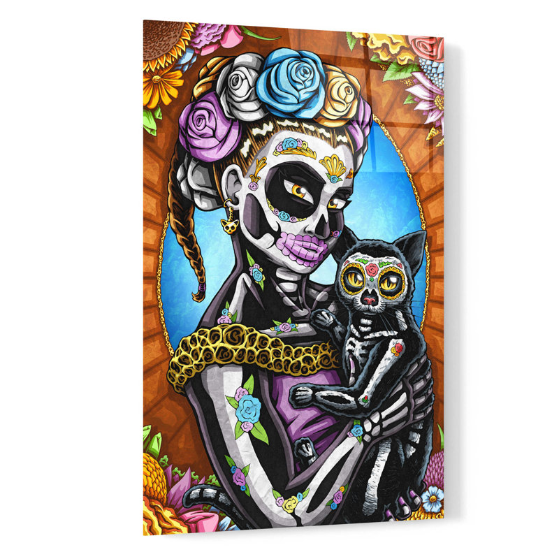 «Calala» par Nicholas Ivins, art mural en verre acrylique, H 24 po x l 16 po x P 0,2 po