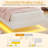 Velvet Upholstered Floating Bed with Music-Sync LED Lights & Charging Station-1723791437-1723791427