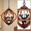 Lustre rustique en bois 6 lumières Allysha-1381915774