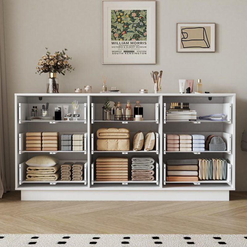 9-Drawer Dresser, 63"W Modern Chest of Drawers