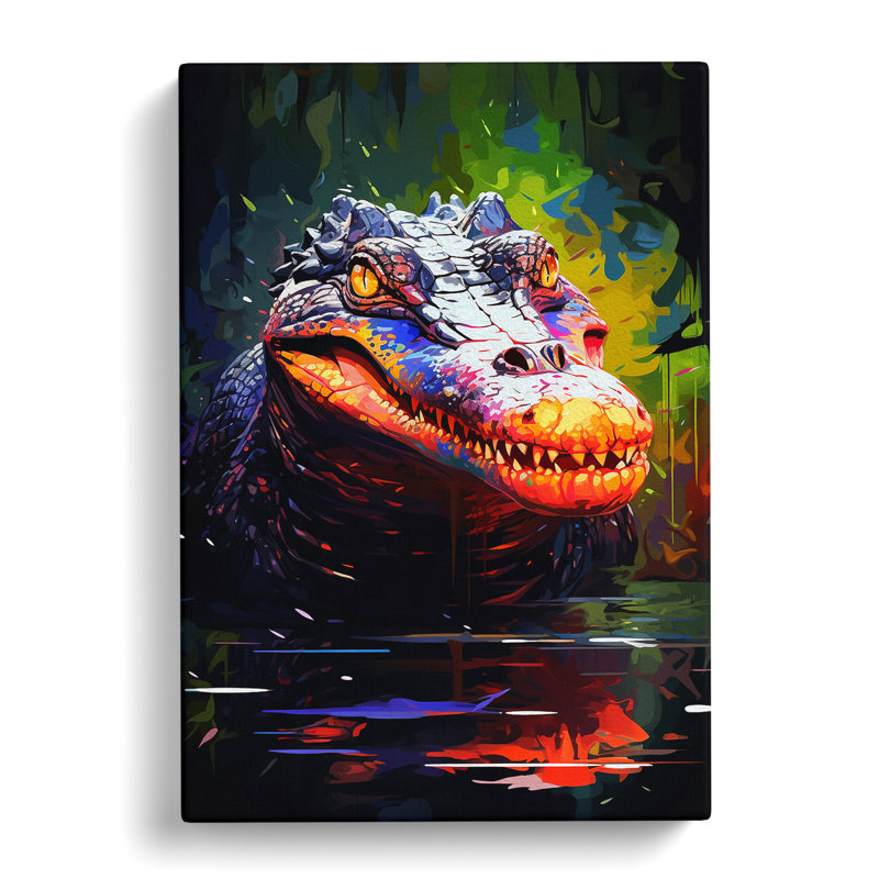 Alligator Digital - Wrapped Canvas Print, 76cm H x 50cm W x 3cm D