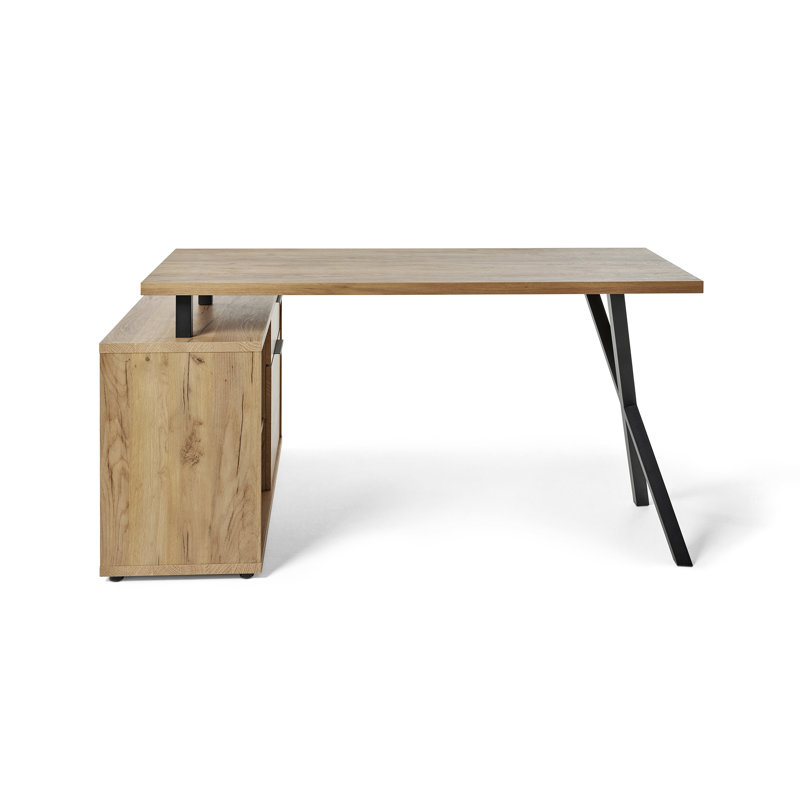 Bureau en L avec armoire de rangement Bassheva 59,05