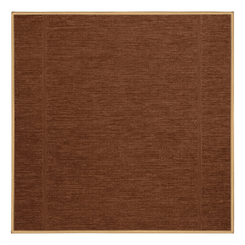 Tapis brun uni lavable à la machine